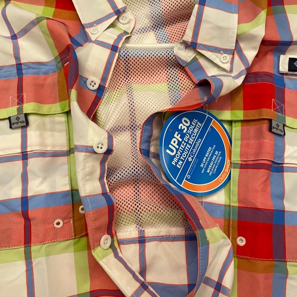 Columbia PFG Super Bahama Large UPF30 Mens Shirt - Picture 10 of 11
